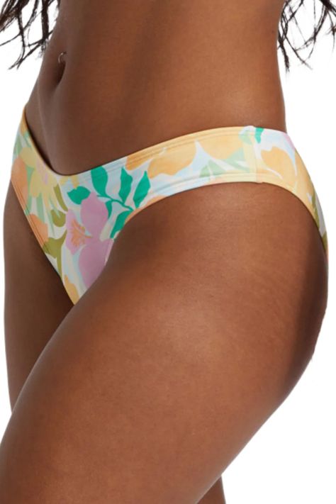 Enjoy the ultimate summertime feel in Billabong's Sweet Aloha Bondi Bikini Bottom. It's a bondi fit with a floral print, fixed closure, low waist, sits high or low on the hips, and has moderate coverage. A bikini staple for any woman's closet! Features: - Sits high or low on hips - Low waist - Fixed closure - Moderate coverage Woman's Closet, Closet Features, Womens Closet, Low Waist, Billabong, Floral Print, Floral Prints, Floral, Closet