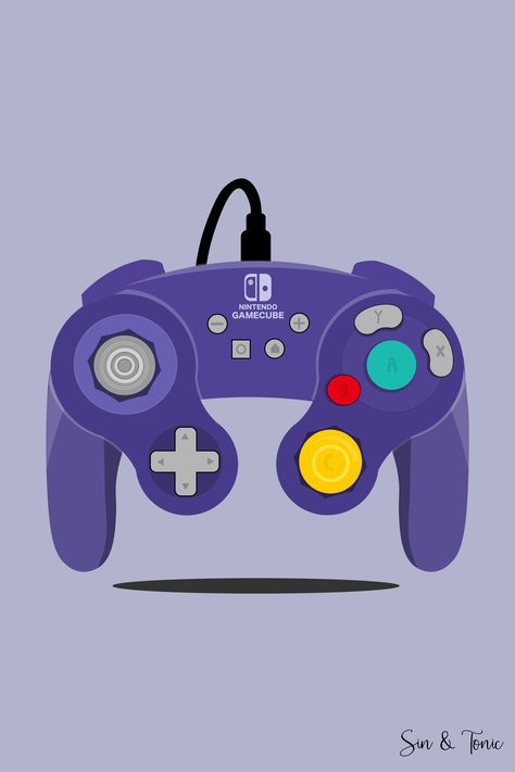 Classic Nintendo, Gamecube Controller, Nintendo Classic, Nintendo Gamecube, Retro Art, Game Console, Design Photography, Gaming Products, Nintendo