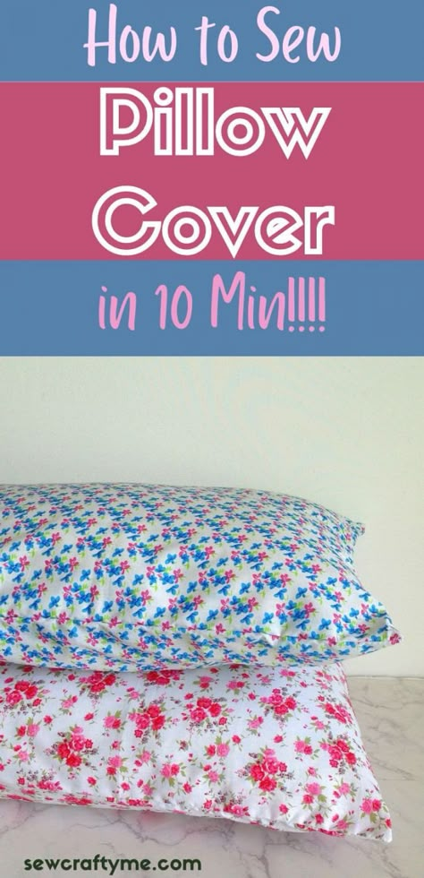 Learn how to sew this easy peasy pillow cover in just 10 minutes to cozy up your home! This pillow case can be made from just a rectangular piece of fabric. This sewing project with step-by-step instructions is so easy that it is great as the first project for a beginner. seamstress. o come on, try this easy DIy pillowcase sewing tutorial and enhance your sewing skills! Sew A Pillow Cover, Sew Pillowcase, Sew A Pillowcase, Sewing Pillows Ideas, Homemade Pillow Cases, Sew A Pillow, Diy Pillowcase, Sewing Pillow Cases, Born To Create