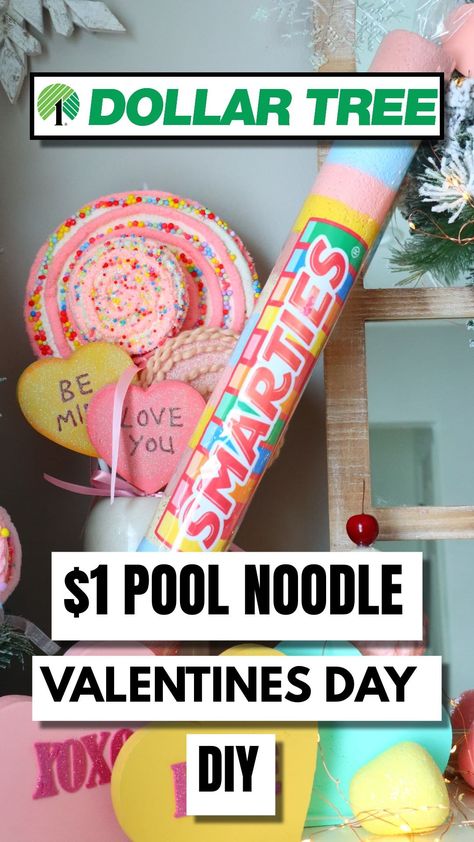 Pool Noodle Heart, Bargain Bethany, Teacher Wish List, Noodles Ideas, Pool Noodle Crafts, Diy Valentines Day Wreath, Easy Crafts To Sell, Budget Crafts, Heart Diy