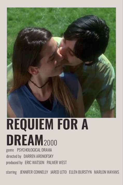 Requiem For A Dream Poster, Polaroid Movies, Dream Poster, Requiem For A Dream, Best Movie Quotes, Movie Decor, Iconic Movie Posters, Film Posters Minimalist, Movie Pic