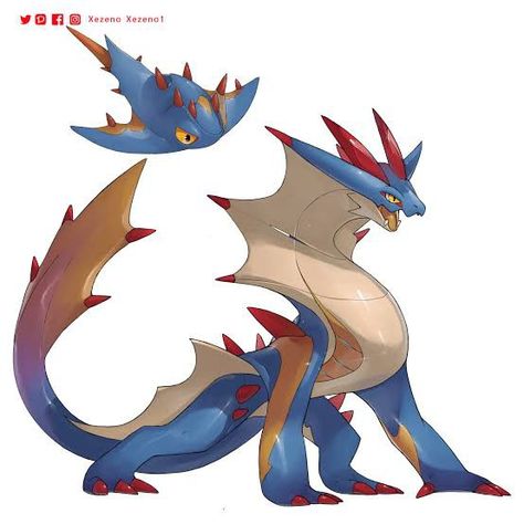 Pokemon Artstyle, Hunter Pokemon, Zoroark Pokemon, Pokemon Rpg, Pokemon Dragon, Pokemon Fusion Art, Monster Hunter Art, Pokemon Breeds, Oc Pokemon