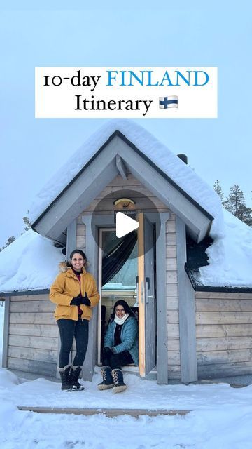 Vinifer & Nayela on Instagram: "Ready for your adventure to the North Pole?   SAVE this 10-day Finland itinerary exploring Ivalo, Saariselka, Rovaniemi, Kemi, Helsinki & Tallinn.   Discover the surreal beauty of Finnish Lapland and check-off half a dozen bucket list moments! 🇫🇮❄️  Watch out! After this reel, you might be hit with a sudden urge to book a flight to Lapland. Don’t say we didn’t warn you! ✈️🏔️" Things To Do In Helsinki Finland, Finland Itinerary, Finland Roadtrip, Finland Must See, Day Trip From Helsinki, Surreal Beauty, Saariselka Finland, Finnish Lapland, Rovaniemi Finland Santa's Village