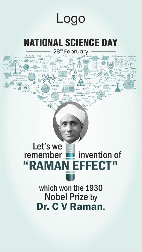 CV Raman Effect National Science Day Poster, Science Day Poster, Raman Effect, National Science Day, Science Day, Maths Day, Photoshop Tutorial Design, Art Decor Diy, Aesthetic Photography Nature