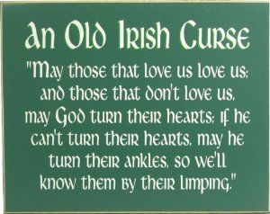 An Old Irish Curse  http://www.amazon.com/Old-Irish-Curse-Wooden-Sign/dp/B00631UC5I/ref=sr_1_53?s=home-garden=UTF8=1363879177=1-53=wooden+decor St Patricks Day Quotes Humor, Funny St Patricks Day Quotes, Irish Curse, Irish Toasts, Irish Jokes, Irish Sayings, Irish Things, St Patricks Day Quotes, Irish Blessings