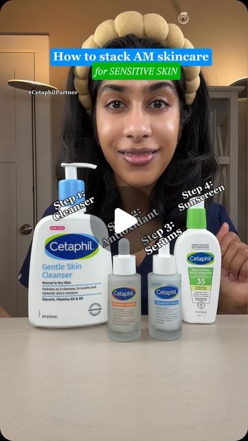 Dr. Neera Nathan on Instagram: "Comment “ROUTINE” and I will DM you this complete AM skincare routine for sensitive skin including links to products @cetaphil #cetaphilpartner #serumstacking" Cetaphil Skincare Routine, Cetaphil Products, Skincare Routine For Sensitive Skin, Am Skincare Routine, Am Skincare, Sensitive Skin Care Routine, Gentle Skin Cleanser, Antioxidant Serum, Sensitive Skin Care