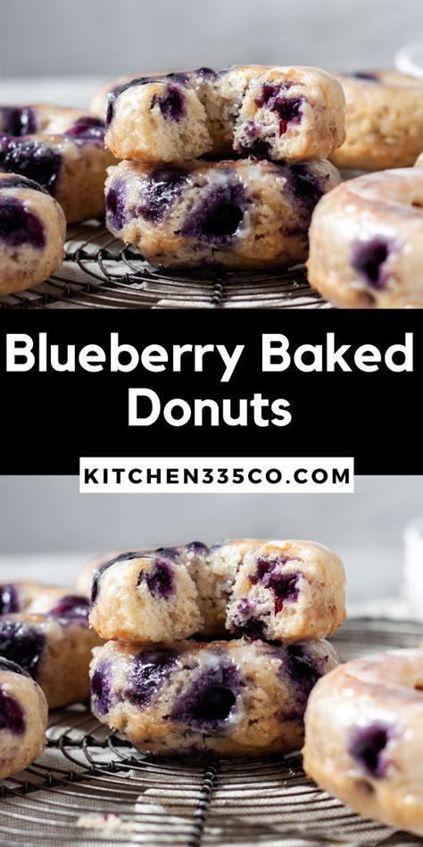 Baking Recipes With Blueberries, Home Donuts Recipe, Moist Baked Donuts Recipe, Donut Recipe Oven Baked, Baked Glazed Donut Recipe, Moist Cake Donut Recipe, Donut Recipes Baked, Homemade Cake Doughnut Recipe, Baked Donuts Recipe Easy