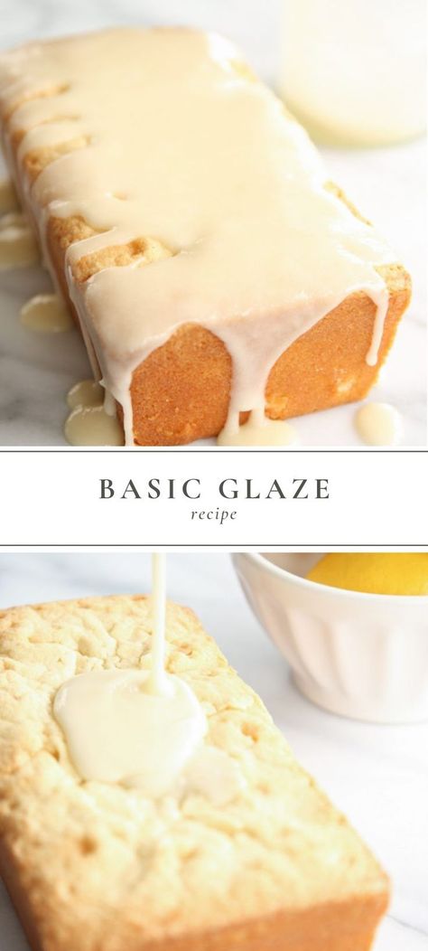 Bread Glaze Recipe, Cake Glaze Recipe, Glazed Icing Recipe, Easy Icing Recipe, Pound Cake Glaze, Cake Bundt, Easy Icing, Glaze Icing, Glaze For Cake