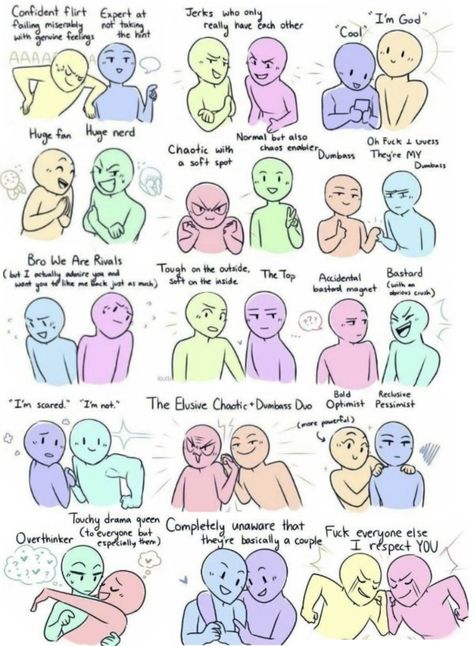 Types Of Relationships Dynamics, Relationship Tropes Drawing, Friendship Dynamics Duo Blank, Cute Couple Dynamic Duos, Couple Personality Types Drawing, Character Love Dynamics, Childhood Friends To Lovers Dynamic, Types Of Ship Dynamics, Unique Ship Dynamics