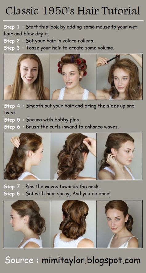 1950s hair tutorial 1950s Hair Tutorial, 1950's Hair, 1950s Hairstyle, 1950s Hairstyles, 50s Hairstyles, Hairstyles Ponytail, Hairstyles Wedding, Vanessa Hudgens, Vintage Hairstyles