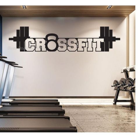 A great wall sticker with fitness text on the theme of a CrossFit to use in your home or gym. With this product, you can increase your motivation and enrich the decoration of your sports fields. Crossfit is very effective as a new type of sport. Reflect that sport on your wall with this crossfit sticker. Sports are now a part of our lives, naturally the gyms and the sports areas we have reserved at home have turned into very popular places. Home Gum, Gym Design Interior, Gym Wall Decor, Vinyl Wall Decor, Selfie Wall, Rainbow Wall Decal, Wall Art Decals, Gym Room At Home, Wall Art Decal