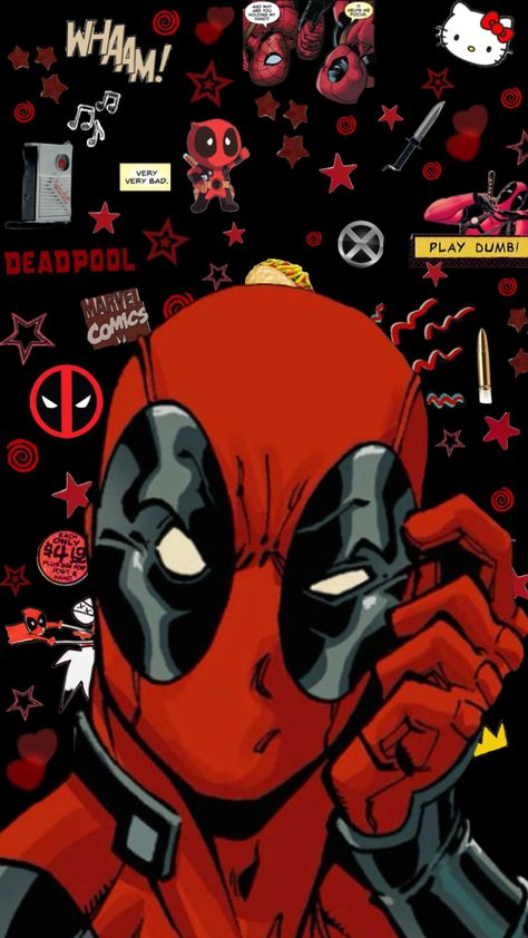 Deadpool Pics, Spiderman Dead, Vermelho Aesthetic, Deadpool Fanart, Raven Titans, Marvel Masks, Deadpool Pictures, Deadpool Artwork, Banner Icon