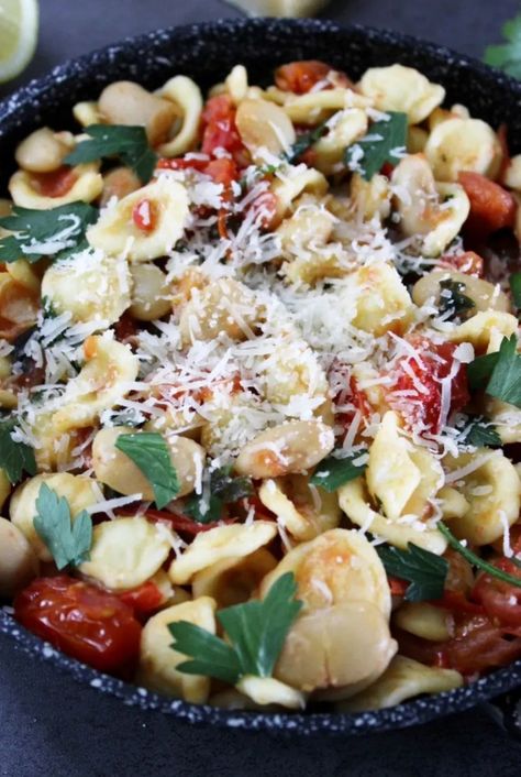 Orecchiette with Cherry Tomatoes and Lima Beans | Cherries With Love Lima Bean Recipes, Pasta Varieties, Baked Gnocchi, Strawberry Oatmeal, Types Of Beans, Refreshing Salad, Lima Beans, Savory Sauce, Banana Healthy