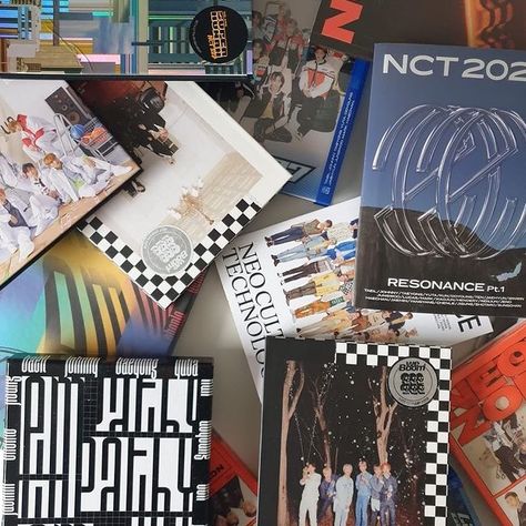 Nct Album Collection, Kpop Ideas, Album Collection, Nct Aesthetic, Kpop Collection, Kpop Albums, Kpop Album, Merch Collection, Dump Ideas