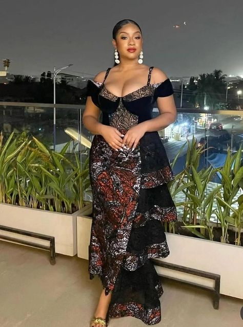 Ankara Prom Dress, Long Flared Dress, Dress African Print, Ankara Long Gown, Ankara Long Gown Styles, Ankara Gown, Ankara Gown Styles, African Wedding Dress, Gown Styles