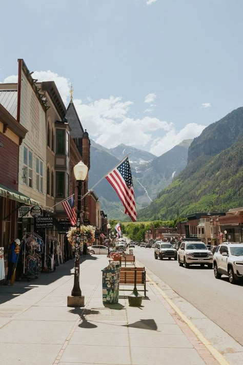 Telluride Colorado Aesthetic, Mountains In Colorado, Colorado Aesthetic House, Copperdale Aesthetic, Small Mountain Town Aesthetic, Small Mountain Town, Colorado Mountains Aesthetic, Colorado Summer Aesthetic, Rocky Mountains Aesthetic