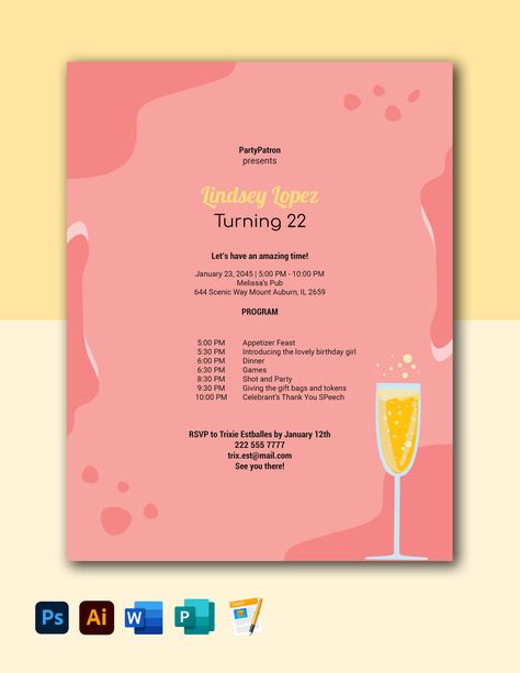 60th Birthday Program Flow, Party Program Template, Birthday Party Program, Program Flow, Fun Wedding Programs, Birthday Party Checklist, 64th Birthday, Christmas Program, Birthday Cards For Mom