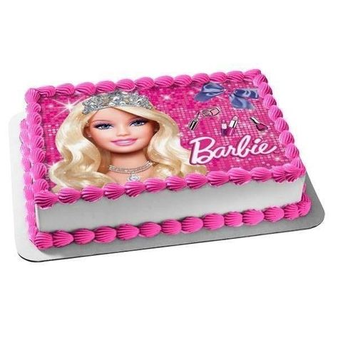 Pink Sparkly Background, Pink Birthday Cake Ideas, Barbie Themed Cake, Barbie Doll Birthday Cake, Sparkly Background, Doll Birthday Cake, Pink Birthday Cake, Barbie Birthday Cake, Barbie Theme Party