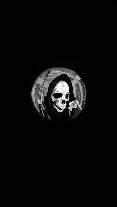 Grim Reaper Wallpaper Aesthetic, Skull Wallpaper Iphone, Black Skulls Wallpaper, Grim Reaper Art, Gothic Wallpaper, Black Background Wallpaper, Grunge Art, Skull Wallpaper, Edgy Wallpaper