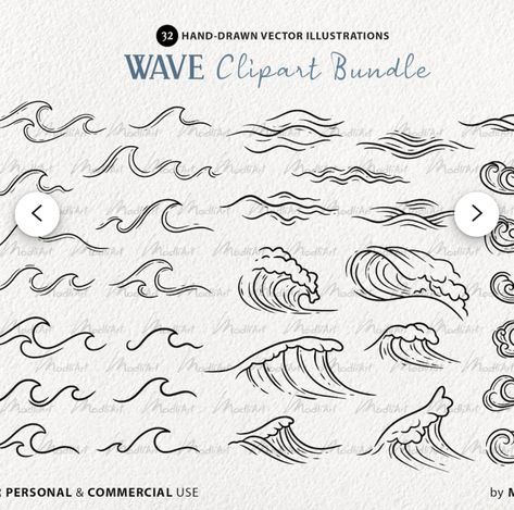 Wave Line Drawing, Wave Doodle, Friends Tattoo, Ocean Tattoos, Waves Line, Friendship Tattoos, Waves Tattoo, Handwritten Notes, Friend Tattoos