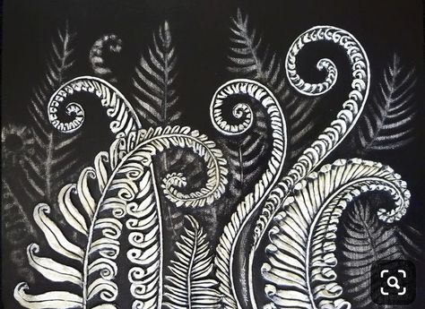 Fern Linocut, Fern Unfurling, Fern Illustration, Fern Design, Fern Tattoo, Out Of My Mind, Paper Clay, Botanical Illustration, Botanical Art