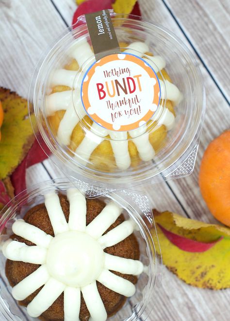 Nothing Bundt Thankful for You Thanksgiving Gift Thanksgiving Teacher Gifts, Grateful For, Thanksgiving Gift Ideas, Teachers Thanksgiving, Nothing Bundt, Kitchen 2020, Nothing Bundt Cakes, Inexpensive Christmas Gifts, Inexpensive Christmas