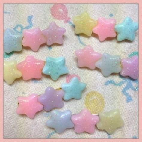 Twin Stars Aesthetic, Little Twin Stars Aesthetic, Fairy Kei Accessories, Melanie Martinez Style, Vanellope Y Ralph, Stars Aesthetic, Pastel Accessories, Cute Stuff, Kawaii Jewelry