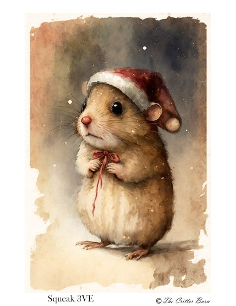 Maus Illustration, Mouse Illustration, Whimsical Art Paintings, Paper Decoupage, Rice Paper Decoupage, Art Mignon, Cute Animal Illustration, Christmas Card Art, Art Et Illustration