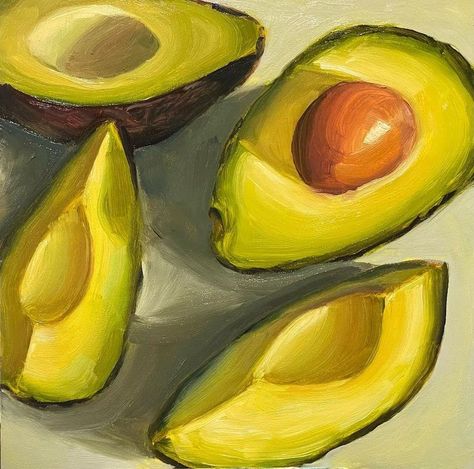 Paintings Wall Decor, Avocado Painting, Nature Paint, Joe Johnson, Avocado Art, Home Nature, Oil Painting Inspiration, Rennaissance Art, Paintings Wall