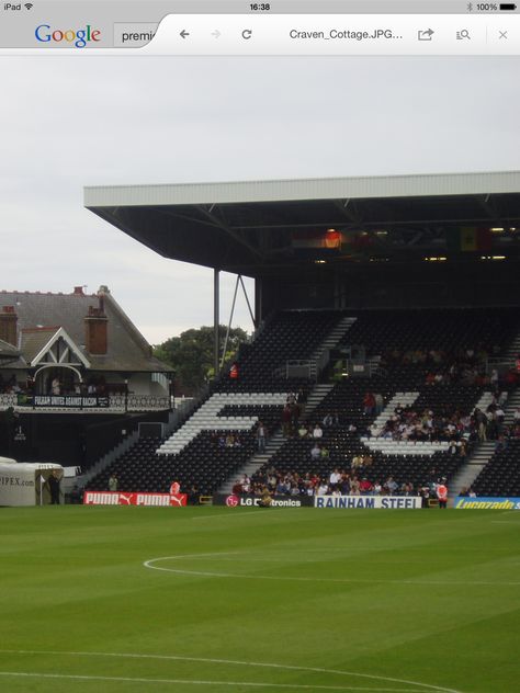 Craven Cottage-Fulham Parc De Princes Stadium Wallpaper, Stadium Photography, Craven Cottage, Twickenham Stadium, Football Stadium, Football Stadiums, Soccer Field, Soccer, England