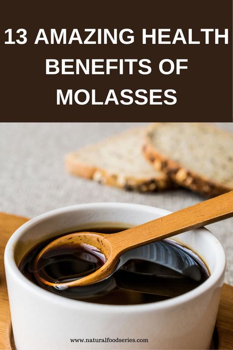 Molasses health benefits includes supporting healthier bones, relieving acne, combatting frizzy hair, maintaining healthy nervous system, preventing fatigue and headaches and treating osteoarthritis. #molassesbenefits #molassesuses #molasseshealthbenefit #blackstrapmolasses Blackstrap Molasses Benefits, Molasses Benefits, Black Strap Molasses, Black Molasses, Blackstrap Molasses, Calcium Rich Foods, Natural Cough Remedies, Healthy Bones, Healing Food