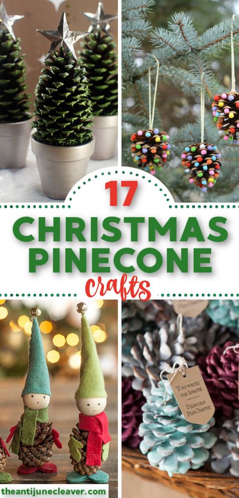 Christmas Pinecone Crafts, Christmas Pine Cone Crafts, Christmas Crafts Diy Kids, Advent Calendar Diy, Pinecone Crafts Kids, Pinecone Crafts Christmas, Kids Christmas Crafts Easy, Fall And Christmas, Ornaments Crafts