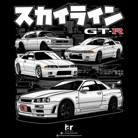 T-shirt, posters, stickers, etc are available in my store on #redbubble and #teepublic. Link on my bio! . Want to order illustration of your lovely car?write me in DM or email . #nissan #gtr #nissangtr #r32 #r33 #r34 #2000gt #vector #carvector #vectorart #carart #cardrawing #carillustration #digitalpainting #digitalart #digitaldrawing #vectorillustration #automotiveart #illustration #idrdesign #automotiveartwork #artwork Car Shirt Design, Gtr 34, Nissan Gtr 35, Order Illustration, Store Wallpaper, Nissan Skyline R33, Gtr Skyline, Nissan Gtr R34, R34 Skyline