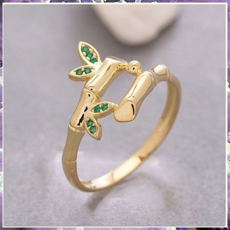 Looking for the perfect Mother's Day gift? Check out these stunning Mother's Day rings to show your love and appreciation. From elegant designs to personalized touches, these rings are sure to make mom feel special on her special day. Shop now for the best selection of Mother's Day rings! Bamboo Ring, Mothers Day Rings, Bamboo Leaf, Leaf Ring, Wooden Jewelry Boxes, Green Beige, Coin Pendant, Wide Bands, Surprise Gifts