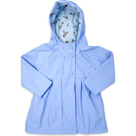 Rainy Day Hunter Print Lined Raincoat, Blue - Lullaby Set Outerwear | Maisonette Mint Backpack, Sleepwear Dress, Swimming Bag, Boy Accessories, Children's Boutique, Rain Coat, Rings For Girls, Fall 2023, Swim Accessories