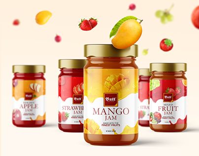 Jam Label Design, Jam Branding, Jam Packaging, Jam Label, Mango Jam, Jar Design, How To Make Jam, Fruit Jam, Branding Packaging