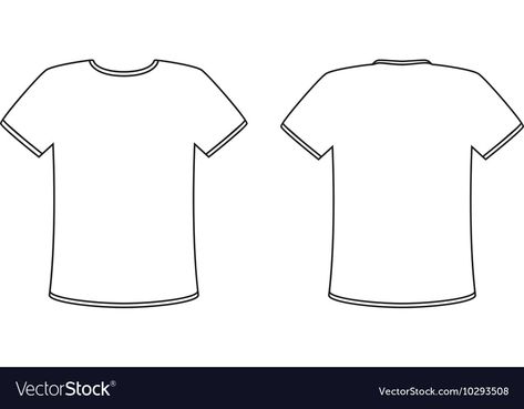 Plain White T Shirt Front And Back, Plain White Tshirt Front And Back, Plain Tshirt Template, Plain Tshirt Front And Back, White Tshirt Front And Back, Plain White Shirt Front And Back, Plain Shirt Design, T Shirt Outline, T Shirt Layout