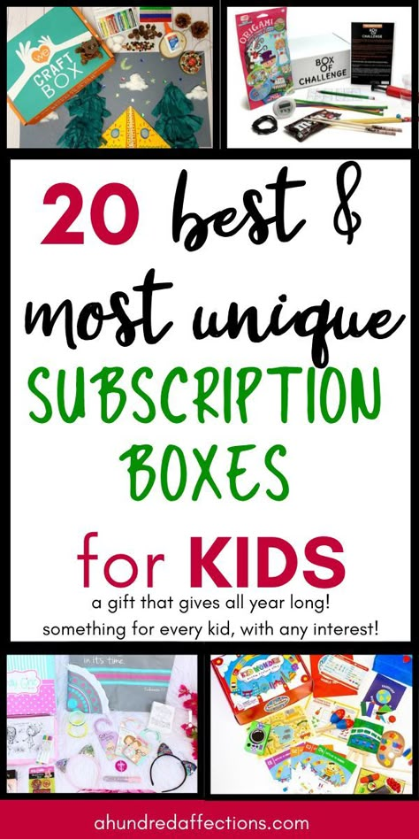 Subscription Box Business, Kids Activities At Home, Subscriptions For Kids, Subscription Boxes For Kids, Unique Gifts For Kids, Best Subscription Boxes, Gift Subscription Boxes, Family Party Games, Kids Bedtime