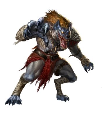 Werehyena (D&D 5E Monster) | d-infinity Pathfinder Monsters, Hyena Man, Kobold Press, Rpg Monsters, Humanoid Creatures, D D Monsters, Heroic Fantasy, Cool Monsters, Dnd Monsters