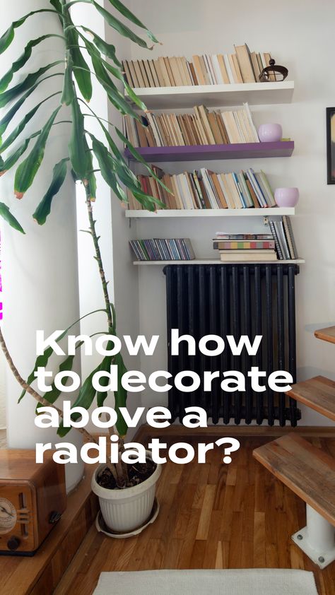 Whether you are designing your dream feature wall with your new favourite rad, or sprucing up a radiator cover with some cute styling, we got you covered.  

Keep reading for the dos and don’t about how to decorate above a radiator, as well as some dreamy interior inspo from our cool customers. You’re gonna love them! Over Radiator Ideas, Above Radiator Ideas, Baseboard Heaters Decorating Around, Radiator Shelf, Flat Panel Radiators, Column Radiators, Cosy Spaces, Cosy Corner, Radiator Cover