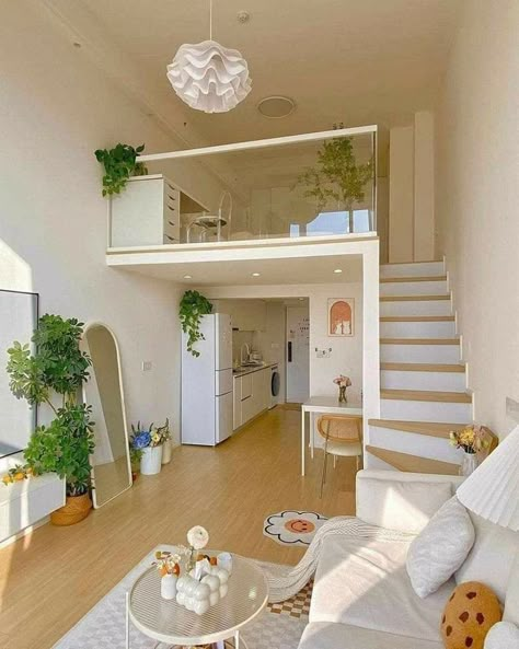 Loft House Design, Minimalist Apartment Style, Tiny House Loft, Tiny House Layout, Small Apartment Design, Dream Apartment Decor, Room Redesign, Loft House, Dream House Rooms