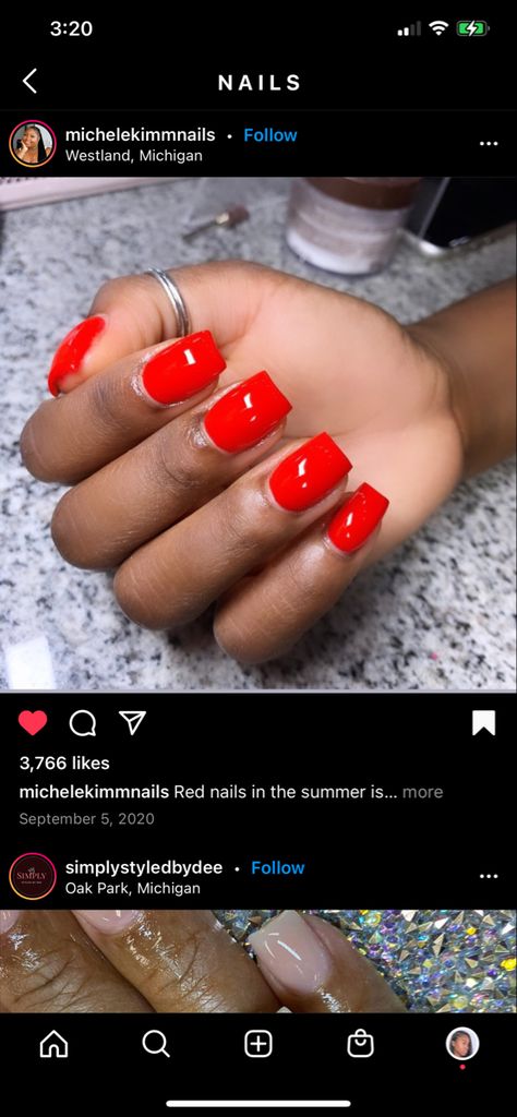 Red Manicure Black Women, Black Women Red Nails, Red Nails For Black Women, Short Red Nails Black Women, Red Nails On Black Women, Red Nails Black Women, Nails On Black Women, Short Red Nails, Red Manicure