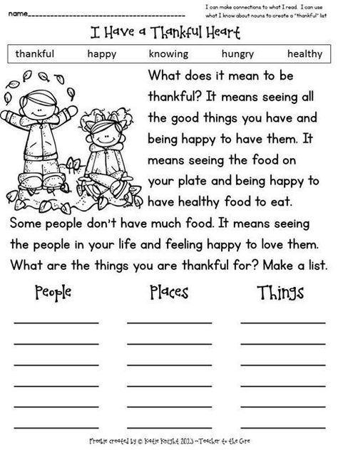 Thanksgiving Lessons, Magic Academy, Thanksgiving Worksheets, Thanksgiving School, Thanksgiving Classroom, Teaching Holidays, November Activities, First Grade Writing, Thankful Heart