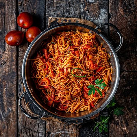 Haitian Spaghetti with Herring - Mika's Table -Flavors of Island Cuisine Herring Recipes, Scotch Bonnet, Tomato Paste, Savoury Dishes, Fish And Seafood, Spaghetti, Seafood, Pasta, Cooking Recipes