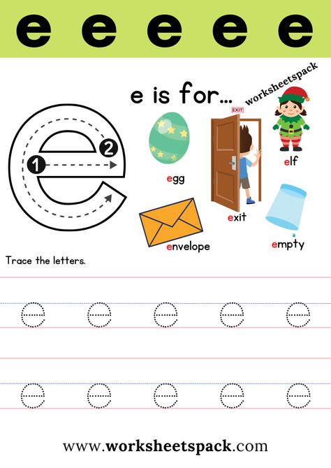 E Phonics Worksheet, Letter E Sound Worksheet, E Worksheets Preschool, Letter E Worksheets Preschool, Letter E Worksheet, Letter E Printable, E Worksheet, Letter Formation Worksheets, Letters Activities