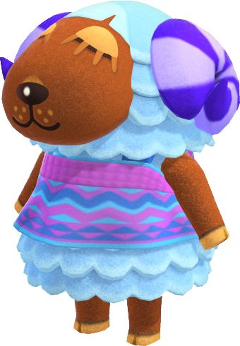 Villagers and Other Characters - Animal Crossing: New Horizons Wiki Guide - IGN Sheep Animal Crossing, Animal Crossing Pride, Animal Crossing Painting, Pale Blue Coat, Acnh Farm, Animal Crossing Bewohner, Pastel Sweets, Acnh Villagers, Animal Crossing Wiki