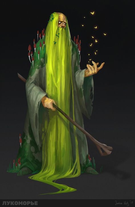 Dnd Plant Character, Botanical Creatures, Dnd Evil Druid, Swamp Creature Art, Eladrin Druid, Swamp Druid, Druid Dnd Character Concept, D&d Druid, Enchantment Wizard