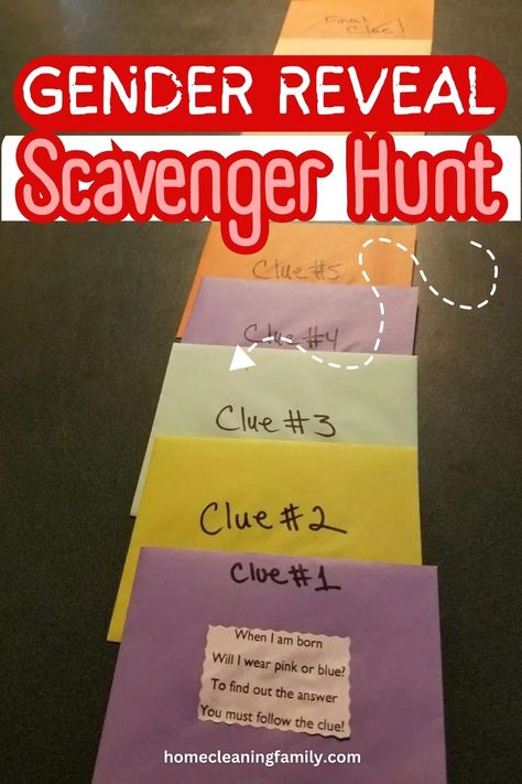 Fun scavenger hunt is the perfect way to let your family members and friends in on the big reveal. Here are Ideas to Pull Off an Interactive Gender Reveal Scavenger Hunt. Check it out! Scavenger Hunt For Gender Reveal, Gender Reveal Scavenger Hunt Riddles, Gender Reveal Treasure Hunt Clues, Gender Reveal Revealing Ideas, Escape Room Gender Reveal, Gender Reveal Coffee Theme, Scavenger Hunt Gender Reveal Ideas, Gender Reveal Riddles, Gender Reveal Ideas For Work