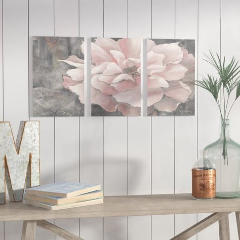 Pink And Grey Room, Pink Living Room, Pink Painting, Rose Pastel, Pink Peony, Pink Peonies, Wall Plaques, Pastel Pink, Wall Art Sets