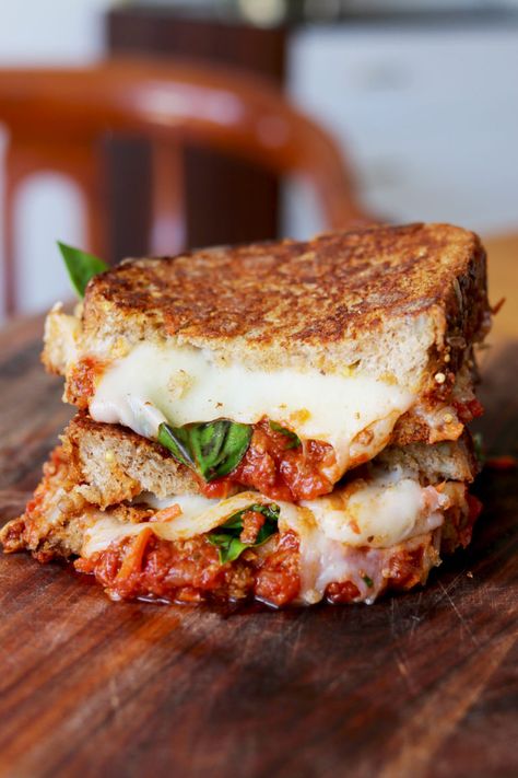 Leftover Bolognese, Italian Sloppy Joes, Grilled Cheese Sloppy Joe, Yummy Sandwiches, Italian Grill, Grilled Cheese Recipes, Bolognese Sauce, Parmesan Crusted, Sloppy Joe